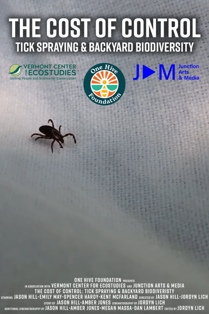 Film Poster with a tick crawling on white cloth